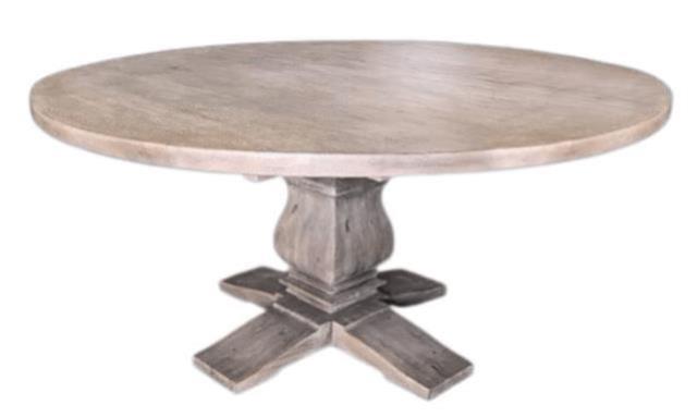 Where to find BLACK 60 ROUND ARTISAN FARMHOUSE TABLE in Paso Robles