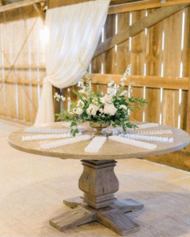 Rental store for BLACK 60  ROUND ARTISAN FARMHOUSE TABLE in Paso Robles CA